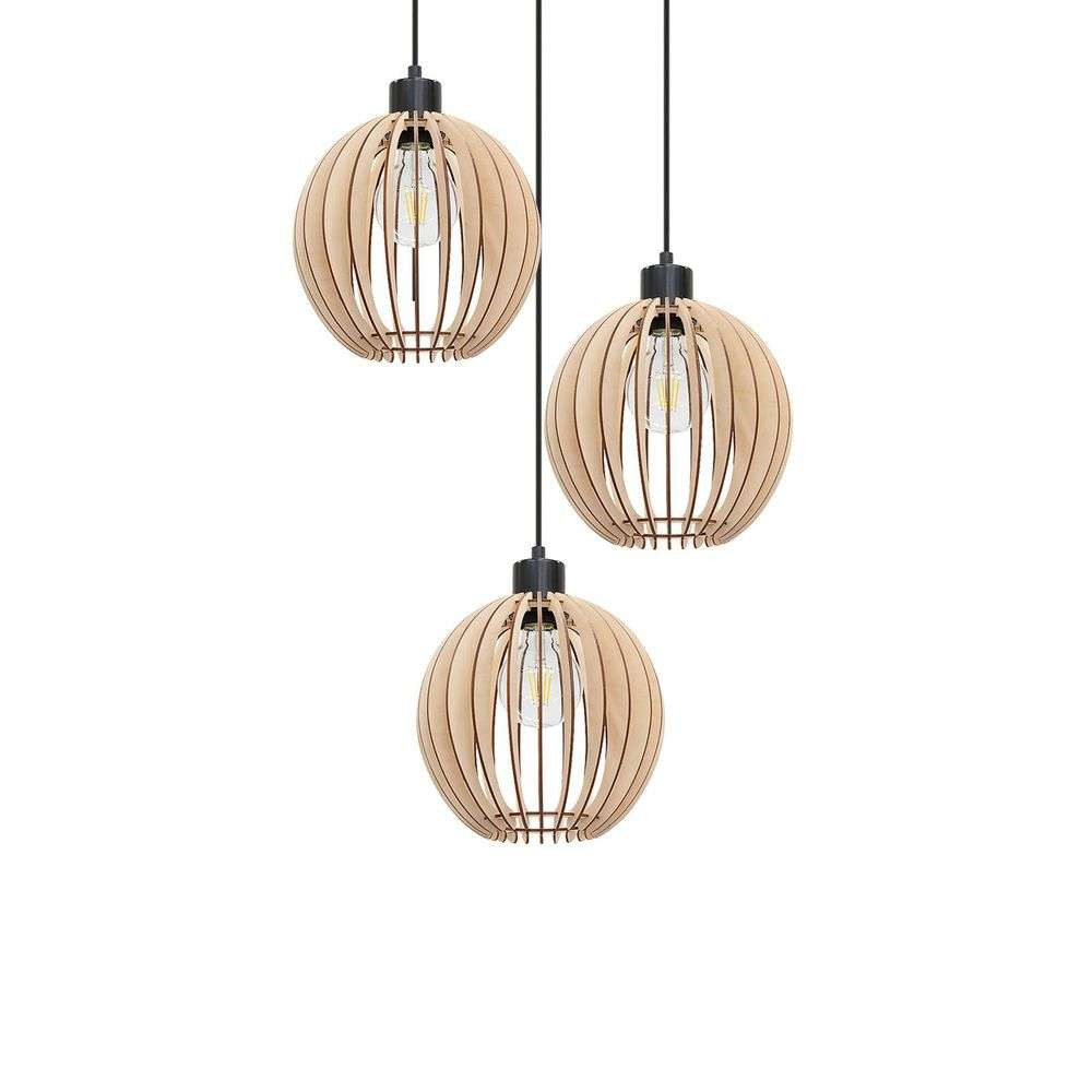 Envostar - Clay Cluster Pendelleuchte Black/Wood von Envostar