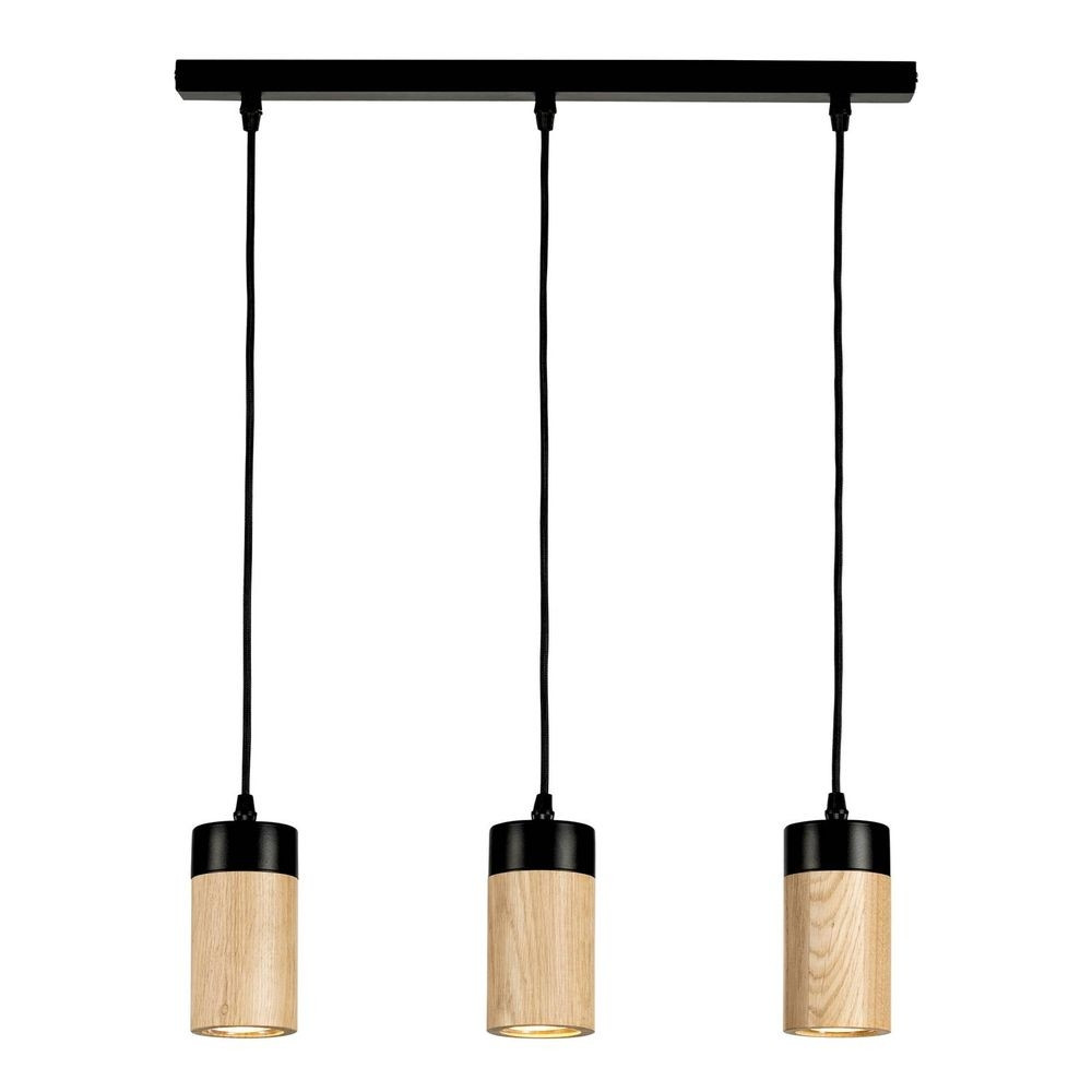 Envostar - Plain 3 Pendelleuchte Black/Wood von Envostar