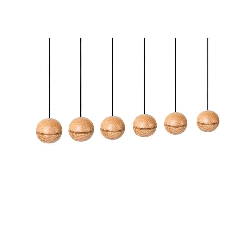 Envostar - Wooden Balls 6 Pendelleuchte Wood/Black Envostar von Envostar