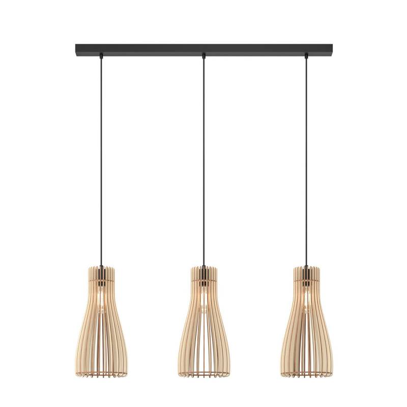B-Ware Envostar Furn Hängeleuchte Birkensperrholz 3 Flg Deckenlampe Pendelleuchte E27 von Envostar