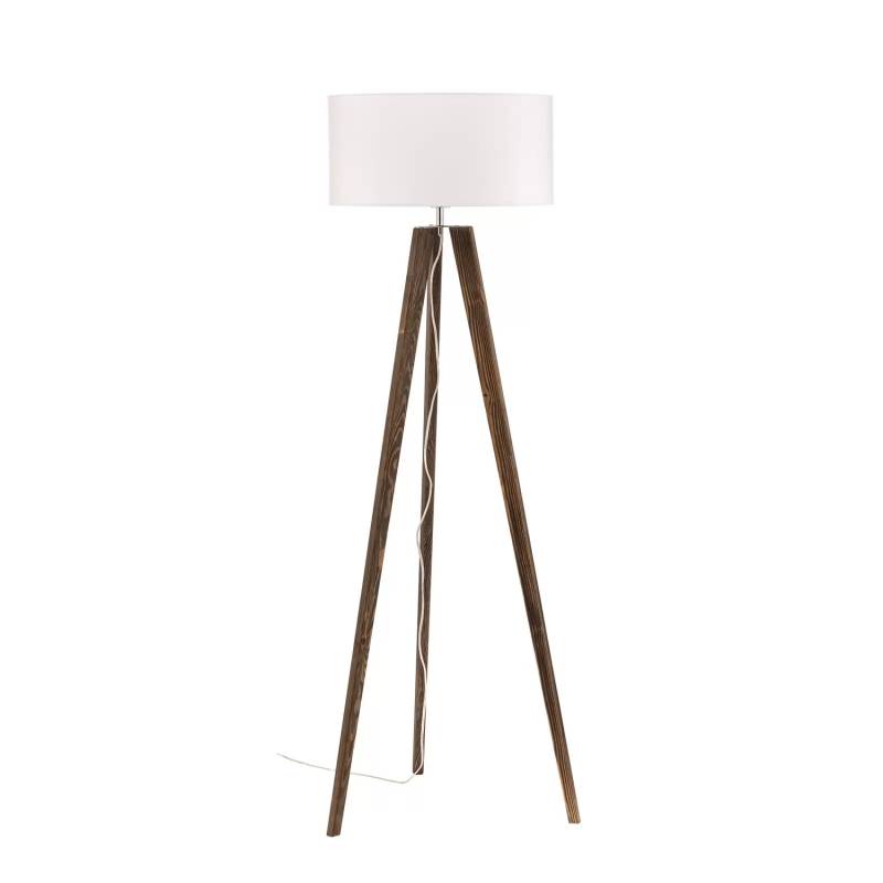 Envostar Junus Dreibein Stehlampe Kiefer Nussbaum Stehleuchte Lampe Leuchte Spot B-Ware von Envostar