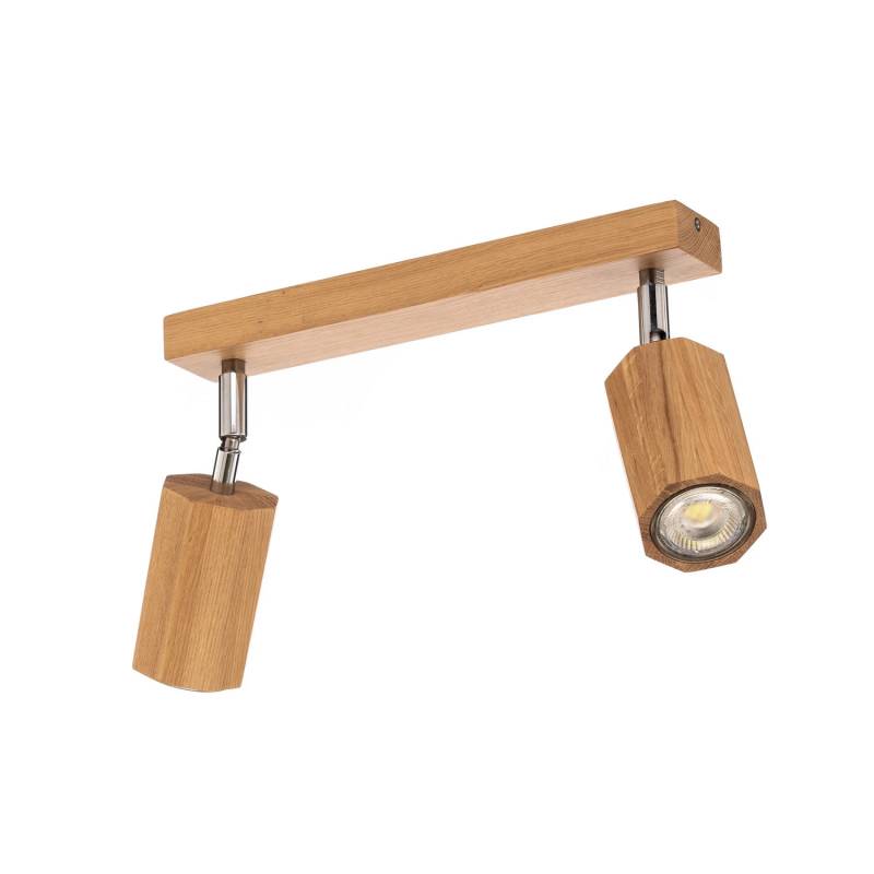 Envostar Peach Puff Deckenspot Holz Oktagon 2 Flg. Deckenlampe Lampe Leucht Spot B-Ware von Envostar