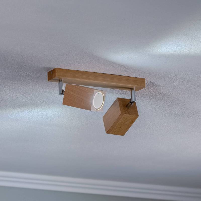 Envostar Peach Puff Deckenspot Holz Quader 2-flg. von Envostar