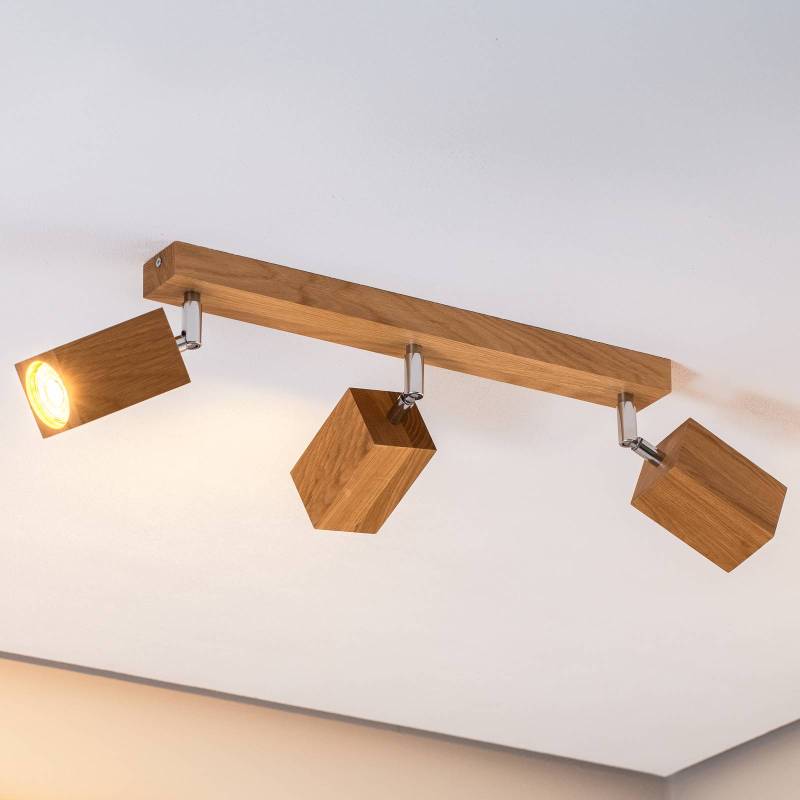 Envostar Peach Puff Deckenspot Holz Quader 3-flg. von Envostar