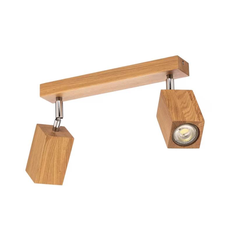 B-Ware Envostar Peach Puff Deckenspot Holz Quader Deckenlampe Deckenleuchte Lampe Spot von Envostar