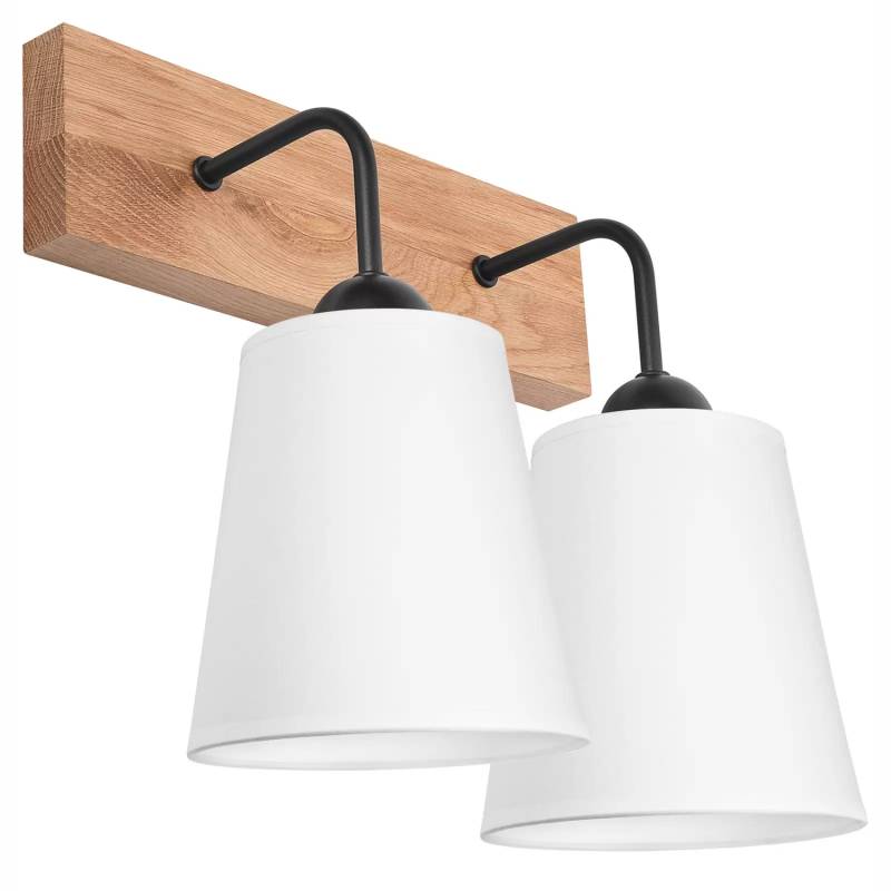 Envostar Risco Wandleuchte 2 Flg. Stoffschirm Weiß Wandlampe Lampe Leuchte Spot B-Ware von Envostar