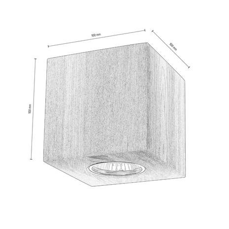 Envostar Tuni Downlight Spot Lampe Grau Gebeizte Kiefer Deckenleuchte Leuchte B-Ware von Envostar