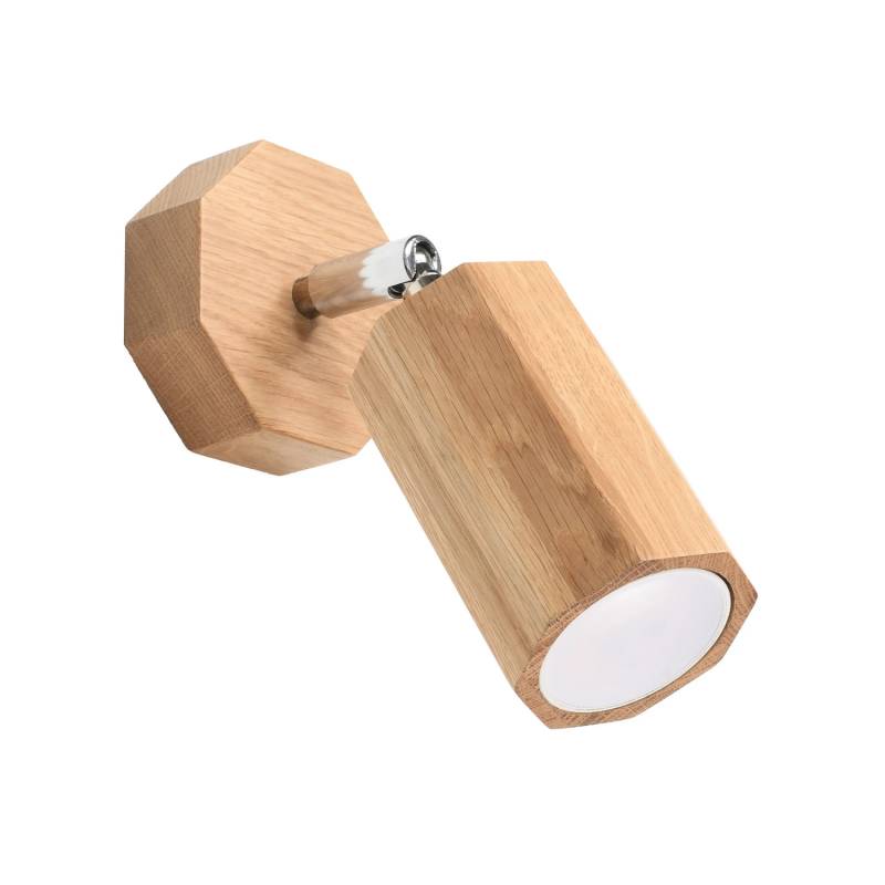 B-Ware Envostar Wandspot Leuchte Peach Puff Holz Oktagon 1 Flg Lampenfassung E27 von Envostar