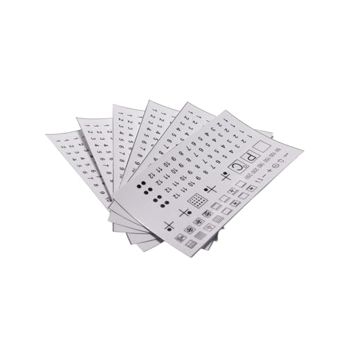 Enwye 1 Set Backofen-/Gasherd-Aufkleber für trockene, saubere, ölfreie, Glatte Oberflächen (89 Aufkleber, 6 Bögen) von Enwye