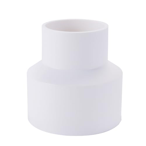 Enwye 1 Stück PVC-DWV-Reduzierkupplung, 75 x 50 mm Steckmuffen-Rohrverschraubung, Adapterverbinder, Kanalreduzierrohrverschraubung für den BAU von Wasserversorgungen, weiß von Enwye