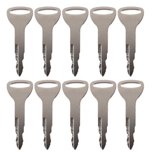 Enwye 10 STÜCKE Starterschlüssel 57591-23330-71 A62597 162597 Kompatibel mit Gabelstapler 1996-On Heavy Equipment Ersatzschlüssel von Enwye