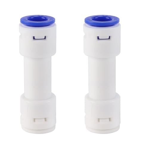 Enwye 2 Stück 3/8 Zoll Rückschlagventil Push-to-Connect-Armaturen Schnellanschluss-Armaturen Wasserleitungsadapter Wasserrohrverbinder Einweg-Rückschlagventil 3/8 Zoll von Enwye
