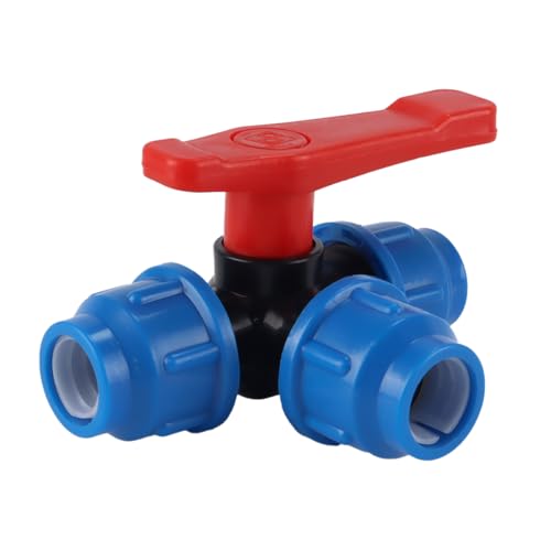 Enwye 3-Wege-Kugelhahn, Kunststoff-Kugelhähne, Zubehör Für Die Industrielle Wasserversorgung, 3-Wege-PP-Armatur, Hebelgriff (20 Mm) von Enwye