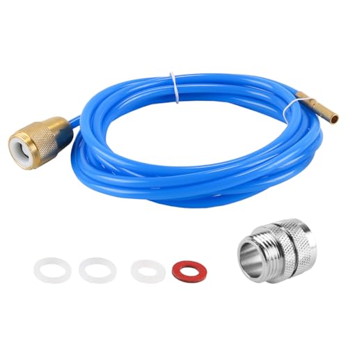 Enwye Hochdruck-Rohrreiniger, 3 Meter Rohrreinigungsschlauch für Wasserhahnabfluss mit Messingdüsendichtungen für M22 M24 1/2 Zoll Rohre, blau Enwye Hochdruck-Rohrreiniger, 3 Meter Rohrreinigungsschlauch für Wasserhahnabfluss mit Messingdüsendichtungen für M22 M24 1/2 Zoll Rohre, blau von Enwye