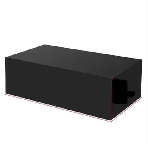 Abdeckung für Gartenmöbel Terrassenmöbelabdeckungen, wasserdichte Outdoor-Möbelabdeckungen, passend for Tische und Stühle mit 12 Sitzplätzen, schneesichere Outdoor-Abdeckung(Black,150X150X75cm) von EnxJire