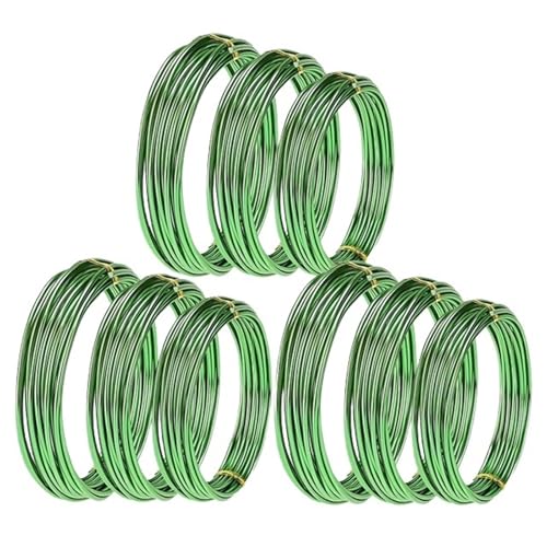 Bonsai-Aluminiumdraht 9 Rollen Aluminium-Bonsai-Trainingsdraht mit 3 Größen (1,0 mm, 1,5 mm, 2,0 mm), insgesamt 147 Fuß von EnxJire