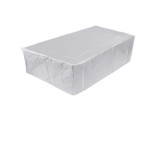 EnxJire Abdeckung für Gartenmöbel 105 Größe Garten Terrasse Schutzhülle Oxford Stoff Möbel Staubschutz Rattan Tisch und Stuhl Sofa wasserdicht Regenschutz(Silver,205x104x71cm) von EnxJire