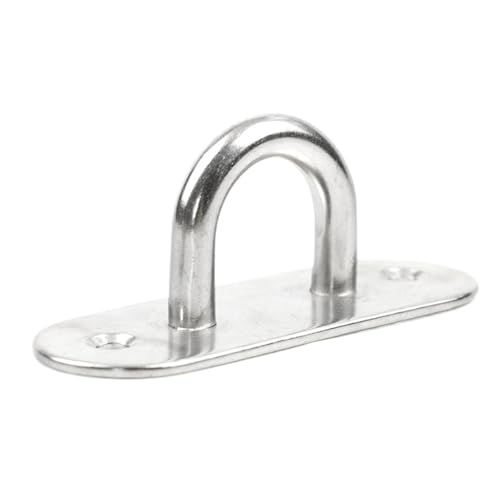 EnxJire Augplatte Edelstahl 1 Stück Heftklammerring-Wandhaken, strapazierfähig, festes Polster, Ösenplatte, Decktür-Schnalle, U-förmiger robuster Deckenmontage-Aufhänger(Type 1,9mm) von EnxJire