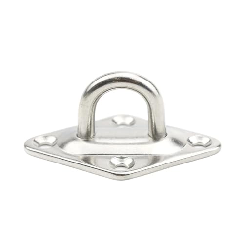 EnxJire Augplatte Edelstahl 1 Stück Heftklammerring-Wandhaken, strapazierfähig, festes Polster, Ösenplatte, Decktür-Schnalle, U-förmiger robuster Deckenmontage-Aufhänger(Type 2,10mm) von EnxJire