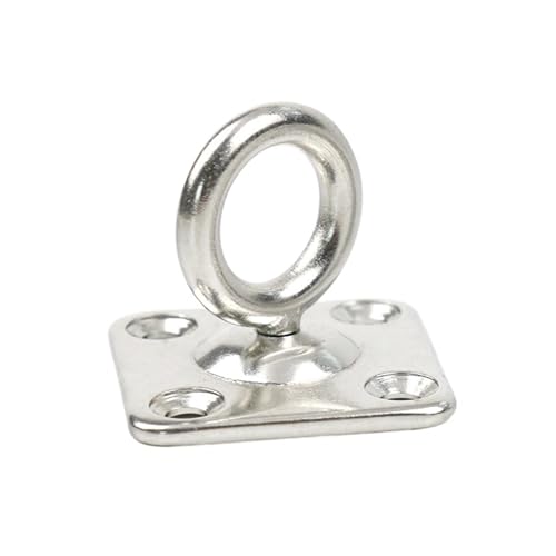 EnxJire Augplatte Edelstahl 1 Stück Heftklammerring-Wandhaken, strapazierfähig, festes Polster, Ösenplatte, Decktür-Schnalle, U-förmiger robuster Deckenmontage-Aufhänger(Type 5,9mm) von EnxJire