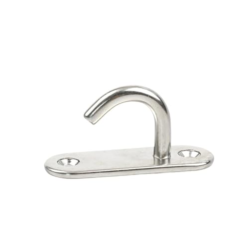 EnxJire Augplatte Edelstahl 1 Stück Heftklammerring-Wandhaken, strapazierfähig, festes Polster, Ösenplatte, Decktür-Schnalle, U-förmiger robuster Deckenmontage-Aufhänger(Type 6,5mm) von EnxJire