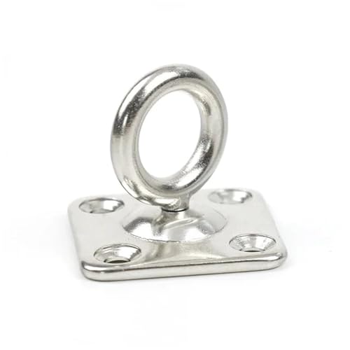 EnxJire Augplatte Edelstahl Ösenplatte aus Edelstahl 304 mit fester Auflage, Decktür-Schnalle, Klammerring, Wandhaken, U-förmiger Deckenmontage-Aufhänger(Type 5,8mm) von EnxJire