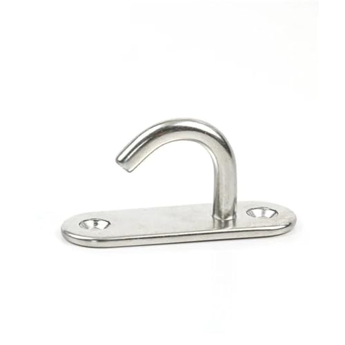 EnxJire Augplatte Edelstahl Ösenplatte aus Edelstahl 304 mit fester Auflage, Decktür-Schnalle, Klammerring, Wandhaken, U-förmiger Deckenmontage-Aufhänger(Type 6,5mm) von EnxJire