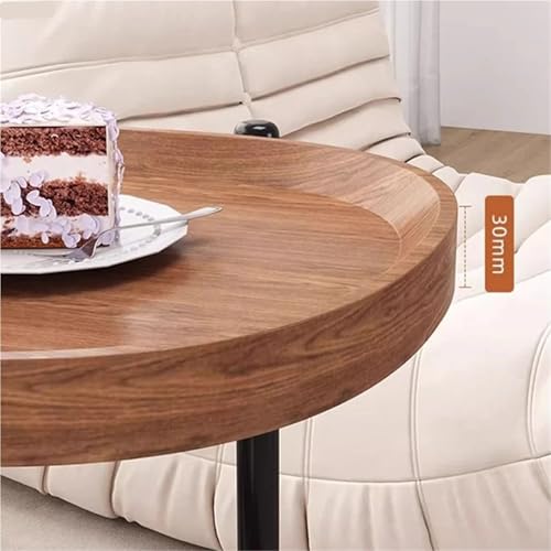 EnxJire Beistelltisch Doppelseitiger Beistelltisch for mehrere Personen, mit Rollen, das Wohnzimmer, Sofa, Seite, Schlafzimmer, Abnehmbarer Trolley(White) von EnxJire