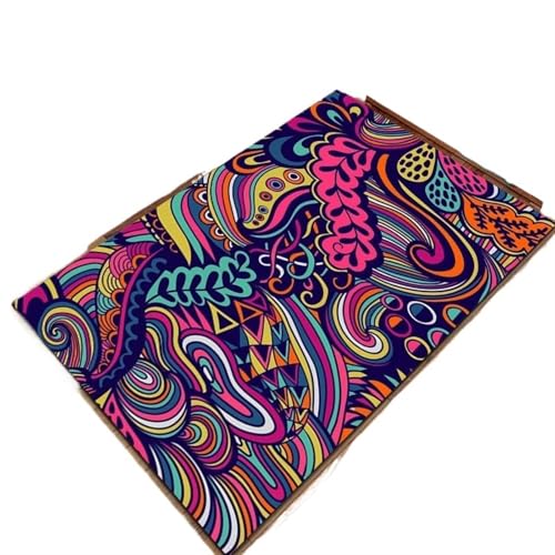 EnxJire Outdoor-Teppich Floral Bereich Teppich for Badezimmer Eingang Flur Dekor weiche Fußmatte geometrische Muster Bodenmatte(Color17,120x160cm 47x63 inch) von EnxJire