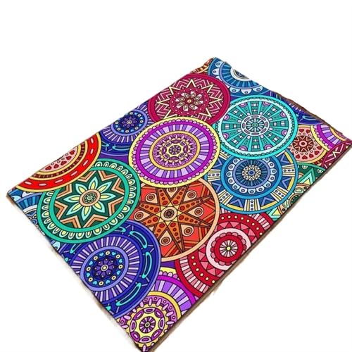 EnxJire Outdoor-Teppich Floral Bereich Teppich for Badezimmer Eingang Flur Dekor weiche Fußmatte geometrische Muster Bodenmatte(Type 11,60x90cm 24x36 inch) von EnxJire