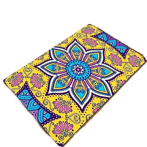 EnxJire Outdoor-Teppich Floral Bereich Teppich for Badezimmer Eingang Flur Dekor weiche Fußmatte geometrische Muster Bodenmatte(Type 12,100x160cm 39x63 inch) von EnxJire