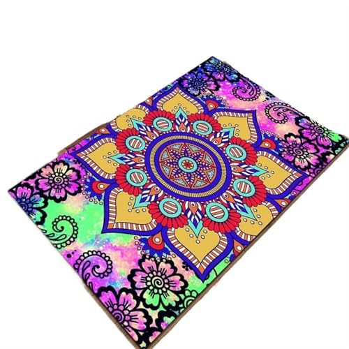 EnxJire Outdoor-Teppich Floral Bereich Teppich for Badezimmer Eingang Flur Dekor weiche Fußmatte geometrische Muster Bodenmatte(Type 13,160x200cm 63x79 inch) von EnxJire