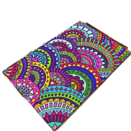EnxJire Outdoor-Teppich Floral Bereich Teppich for Badezimmer Eingang Flur Dekor weiche Fußmatte geometrische Muster Bodenmatte(Type 15,40x60cm 16x24 inch) von EnxJire