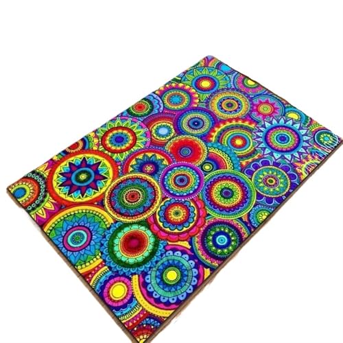 EnxJire Outdoor-Teppich Floral Bereich Teppich for Badezimmer Eingang Flur Dekor weiche Fußmatte geometrische Muster Bodenmatte(Type 2,100x160cm 39x63 inch) von EnxJire