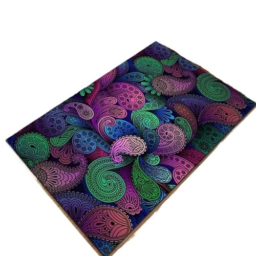 EnxJire Outdoor-Teppich Floral Bereich Teppich for Badezimmer Eingang Flur Dekor weiche Fußmatte geometrische Muster Bodenmatte(Type 4,60x90cm 24x36 inch) von EnxJire