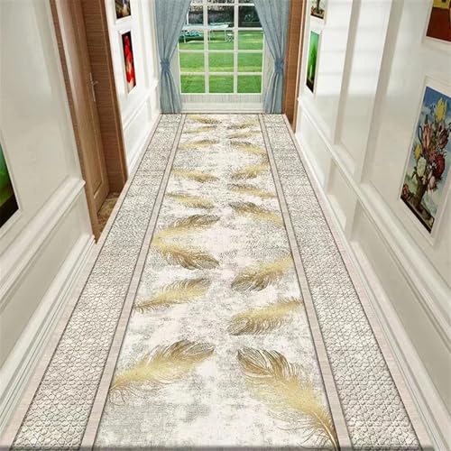 EnxJire Outdoor-Teppich Flur Teppich Eingangstür Waschbar Home Veranda Zimmer Dekor Schlafzimmer Nachttisch Erker Balkon Gang Matte Langer Bereich(Type 2,100X400CM) von EnxJire