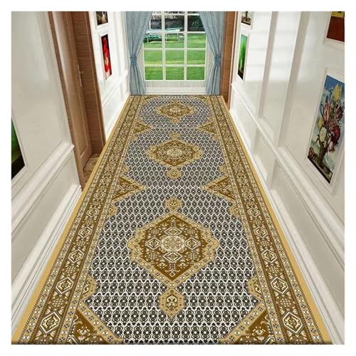 EnxJire Outdoor-Teppich Flur Teppich Eingangstür Waschbar Home Veranda Zimmer Dekor Schlafzimmer Nachttisch Erker Balkon Gang Matte Langer Bereich(Type 3,80X300CM) von EnxJire