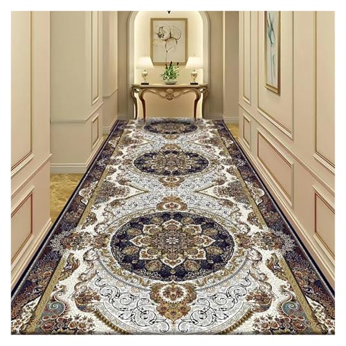 EnxJire Outdoor-Teppich Flur Teppich Eingangstür Waschbar Home Veranda Zimmer Dekor Schlafzimmer Nachttisch Erker Balkon Gang Matte Langer Bereich(Type 4,120X200CM) von EnxJire