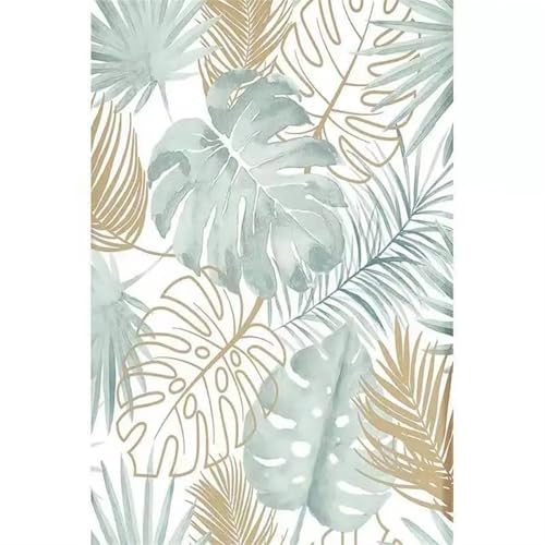 EnxJire Outdoor-Teppich Geometrischer Blatt-dekorativer Teppich for Schlafzimmer, Arbeitszimmer, Balkon, Bad, Restaurant, Küche, Bodenmatte, Teppiche(Type 6,100x150cm) von EnxJire