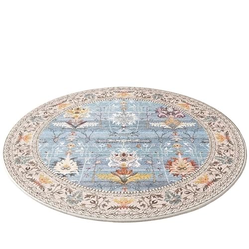 EnxJire Outdoor-Teppich Künstlerischer runder Teppich, Wohnzimmer, großer Bereich, bequemer Schlafzimmerteppich(Type 1,Diameter 140cm) von EnxJire