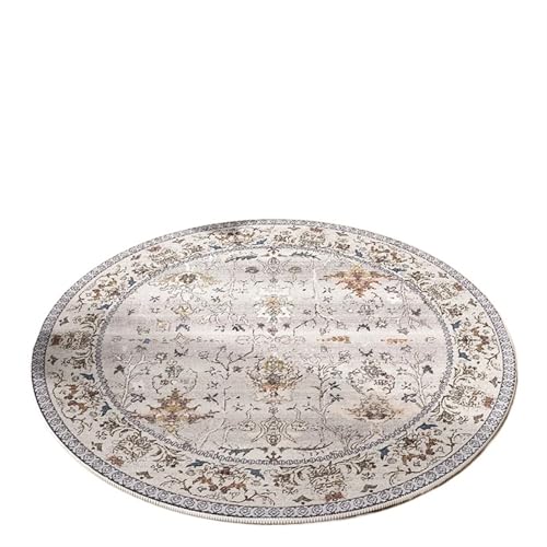 EnxJire Outdoor-Teppich Künstlerischer runder Teppich, Wohnzimmer, großer Bereich, bequemer Schlafzimmerteppich(Type 3,Diameter 140cm) von EnxJire