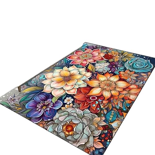EnxJire Outdoor-Teppich Verdicken Sie 1pc Teppich Maschinenwaschbar Wasserdicht Eingangsbereich Wohnzimmer Schlafzimmer Außenterrasse(63x78in(160x200cm)) von EnxJire