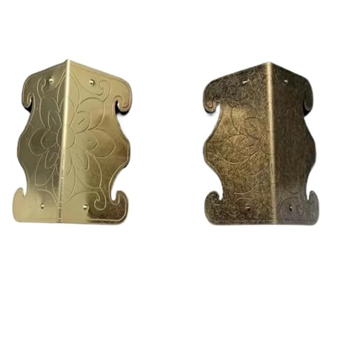 EnxJire Protections d'angle Pour plinthes en métal 20 stücke Ecke Halterung Möbel Antike Vintage Bronze Ecke Gewickelt Füße Schmuck Box Holz Fall Decor Protector Füße Bein(Color 1) von EnxJire