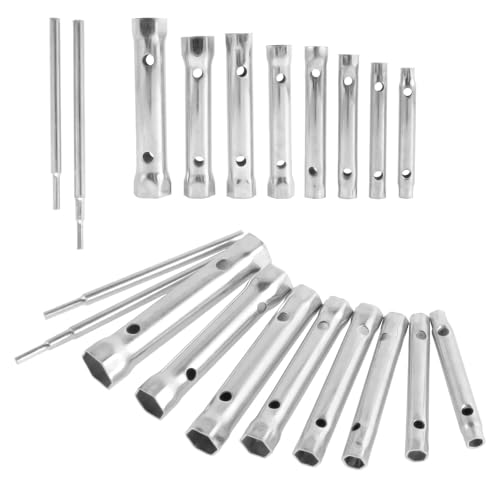EnxJire Rohrsteckschlüsselsatz 10/20Pcs Rohr Schraubenschlüssel Dusche Ventil Buchse Set Carbon Stahl Doppel-Ended Tap Installation(20PCS color 1) von EnxJire