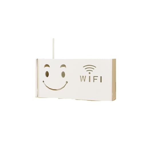 EnxJire Router Schrank Drahtlose WiFi-Router-Box Wandmontiertes Regal Steckerbretthalterung Aufbewahrungsbox Aufbewahrungsboxen Behälter for Wohnzimmer(Color 4) von EnxJire