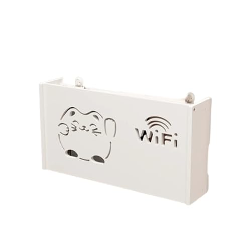 EnxJire Router Schrank Wandmontierte Aufbewahrungsbox for WLAN-Router im Schlafzimmer. Aufbewahrungsboxen for WLAN-Router. WLAN-Aufbewahrungsbox for Schreibtisch und Schlafzimmer.(Color 4) von EnxJire