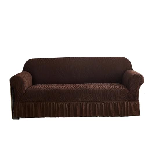 EnxJire Sofabezug mit Rock 1/2/3/4 Sitz Sofa Schonbezug mit Rock Einfach Anzubringen for Wohnzimmer Couch Abdeckung Waschbar(Color 1,4-Seater-230-300cm) von EnxJire