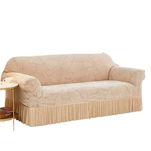 EnxJire Sofabezug mit Rock 1/2/3/4 Sitz Sofa Schonbezug mit Rock Einfach Anzubringen for Wohnzimmer Couch Abdeckung Waschbar(Color 10,4-Seater-230-300cm) von EnxJire