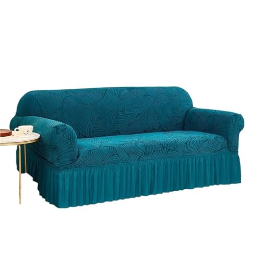 EnxJire Sofabezug mit Rock 1/2/3/4 Sitz Sofa Schonbezug mit Rock Einfach Anzubringen for Wohnzimmer Couch Abdeckung Waschbar(Color 13,1-Seater-90-140cm) von EnxJire