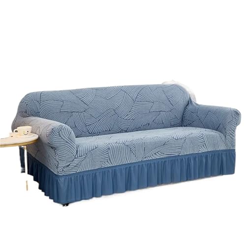EnxJire Sofabezug mit Rock 1/2/3/4 Sitz Sofa Schonbezug mit Rock Einfach Anzubringen for Wohnzimmer Couch Abdeckung Waschbar(Color 17,4-Seater-230-300cm) von EnxJire